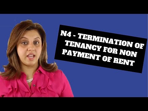 N4 Form Explained: Termination of Tenancy Due to Unpaid Rent