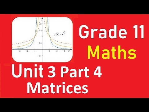 Grade 11 Maths Unit 3 Part 4 Elementary Row Operation of Matrices & Row Echelon Form |NewCurriculum