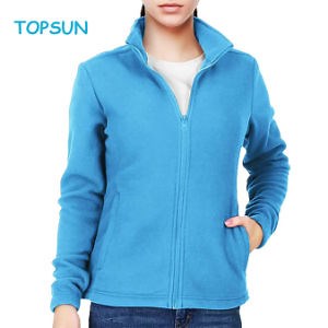 [Hot Item] Women′ S Zip up Fleece Jacket, Long Sleeve Warm Soft Polar Lightweight Coat with Pockets for Winter