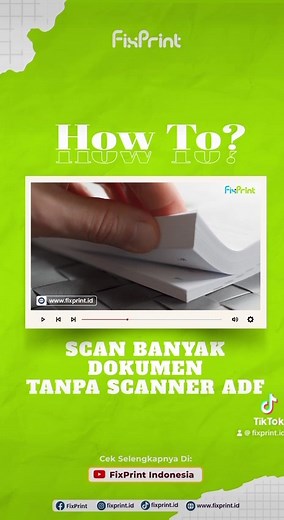 Halo sobat FixPrint 👋 Pada video ini mimin membagikan cara scan banyak dokumen jadi 1 file pdf menggunakan printer Epson L3110. Yuk simak video lengkapnya di youtube channel kita https://youtu.be/lse5K5Q3zgc #ScandokumenF4 #scanner #printerepson #epsonl3110 #youtube #youtubevideo #fixprintindonesia | FixPrint