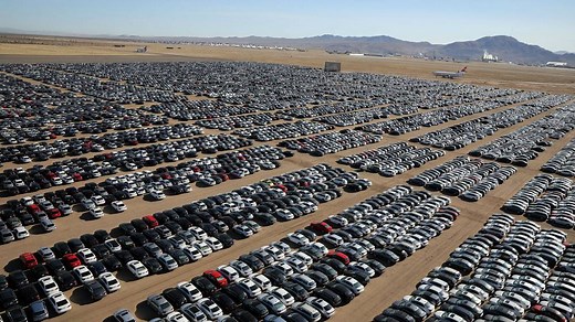 Volkswagen 'graveyard' packs thousands of diesel cars