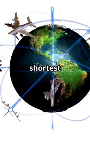 Why Flight Paths Are Curved on the Map #funfacts #factsair #aviation #airplane #facts