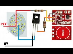 ttp223 toch sensor with 12v Load, Touch say 12V LED chalaye, Mirror touch circuit
