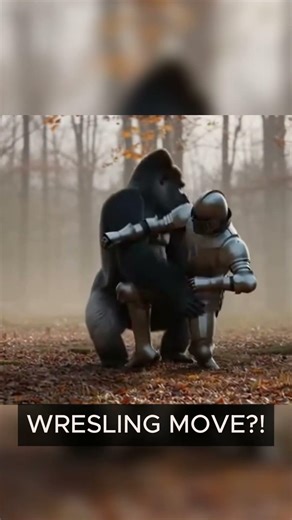 Wresling Throw?! Gorilla vs Armored Knight