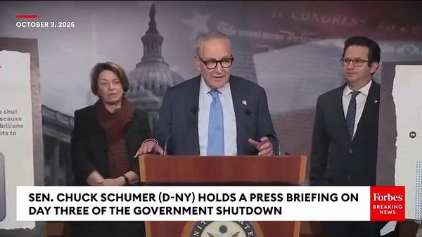 WATCH LIVE: Chuck Schumer Holds A Press Briefing After Senate Fails To Pass Continuing Resolution