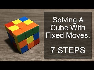 How To Solve A 3x3x3 Cube With Fixed Moves In 7 Steps Without Algorithms! Fun & Easy Method.
