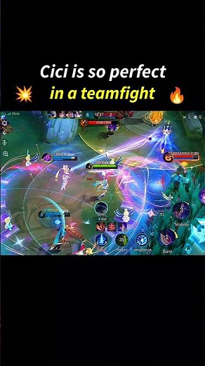 Cici Perfect Teamfight🔥 #2025MobaAnniversary #MOBA5v5PPE