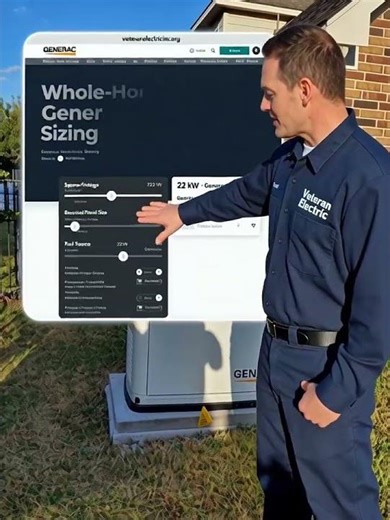 Veteran Electric inc New Website Live: Free Generator & Panel Calculators