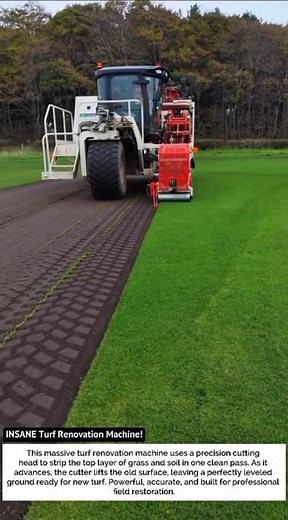 INSANE Turf Renovation Machine! Perfect Ground Stripping! 🌱🚜