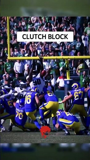 Jordan Davis’ Clutch Field Goal Block vs Rams | Eagles Victory #nfl #shorts