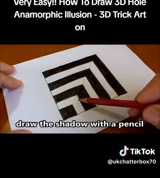 How to Draw a 3D Hole Anamorphic Illusion