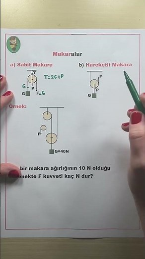 Basit Makineler Makaralar Soru Çözümü #shorts #basitmakineler #makaralar