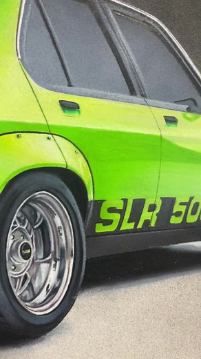 Stunning Holden SLR5000 Muscle Car Drawing | Unique Artwork