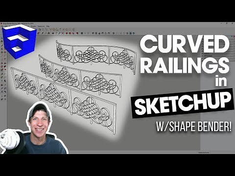 CURVED BALCONY RAILS IN SKETCHUP with Shape Bender