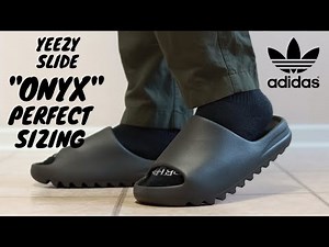 PERFECT SIZING!! Adidas Yeezy Slide "ONYX" Review & ON FEET | BEST SIZING TIPS!