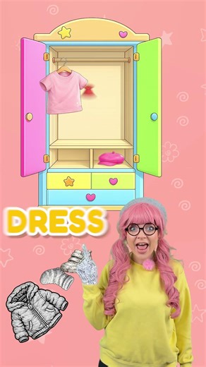 Toddler Learning Video: Learn Clothes Names + Clean Up Game (Hat, Shirt, Coat)