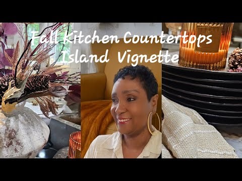 Beautiful Fall Kitchen Countertop Warm Neutrals And Metalics 