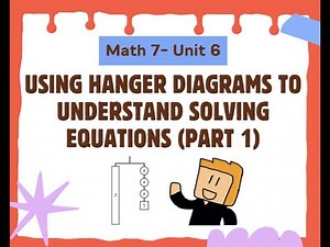 Using Hanger Diagrams to Understand Solving Equations (Part 1)