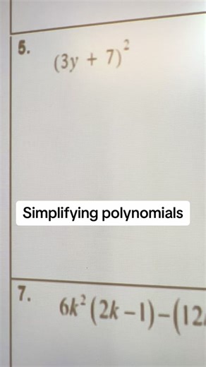 Simplifying polynomials #fyp #youwantalgebra #mathtutor #mathhelp #mathteacher #gedmath #algebra #psatprep #satprep #actprep #8thgrademath #algebra1 #distributiveproperty #multiplyingpolynomials #areamodels