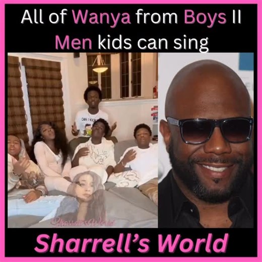 Tina Knowles on Instagram: "God blessed these kids with beautiful voices and their dad passed them down to them❤️ These are Wanya of Boys To Men’s talented kids .God Bless Them! ❤️ Sing Babies❤️"