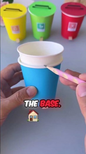 How to make a dustbin using paper cups🗑️...