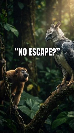 Harpy Eagle vs Howler Monkey: Nature's Deadly Ambush #Wildlife #AnimalFacts #WildlifeShorts #nature