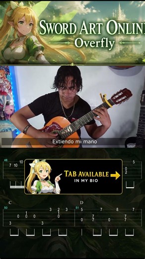 Overfly — Sword Art Online Ending | Fingerstyle Guitar Cover 🗡️🎸 + TAB