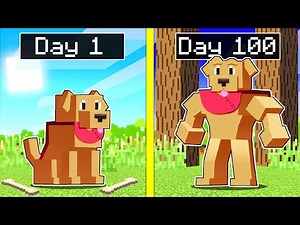 Surviving 100 DAYS as a DOG in Minecraft!