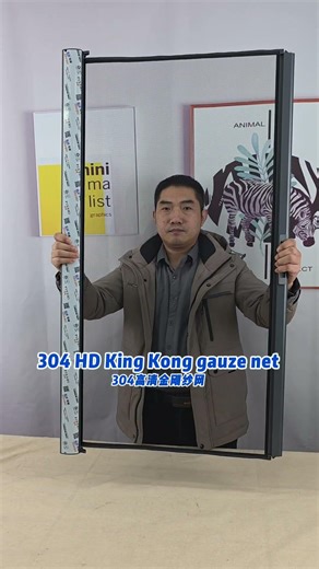 Borderless, self-retracting, invisible window screens made of 304 stainless steel mesh, .#qiangning