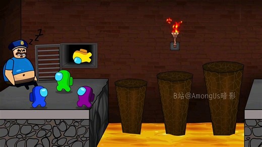 【Among Us】VS【Roblox】终极跨界对决！内鬼被锁进Bary的笼子还能逃脱吗？