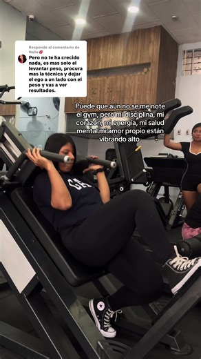 Respuesta a @Nalle💋 no todo los cuerpos son iguales , algunos vamos lentos, pero nada es imposible #amorproprio #disiplina #pazmentalyemocional #gymmotivation #gymtok