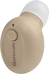 G8 Bluetooth Earpiece Wireless Mini Earbud, 6 Hrs Playtime 2 Magnetic USB Chargers Invisible Headphone Tiny Smallest Headset Car Earphone with Mic for Samsung Galaxy -Khaki (1 Piece)