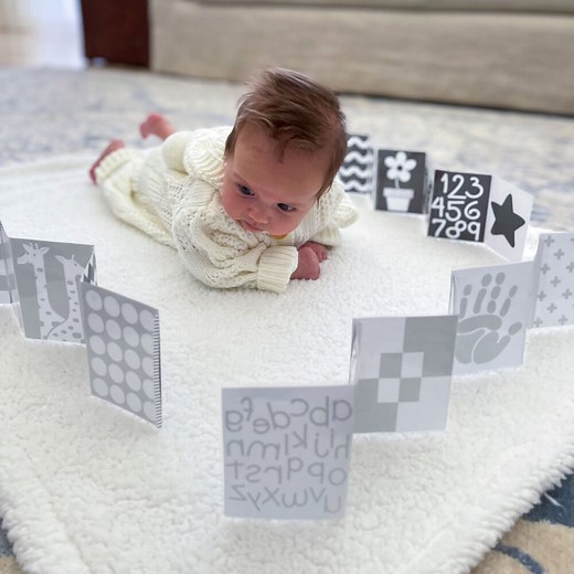 Black and White Patterns for Babies - Printable Cards