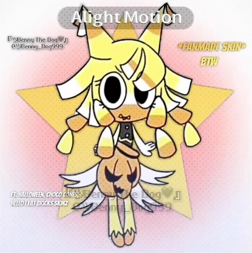 Candy Corn Yatta skin :^ •[ #alightmotion #art #dandysworld #roblox #yatta #animation #shorts ]•