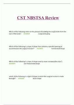 CST NBSTSA Review