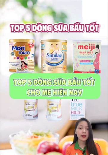 Top 5 Loại Sữa Bầu Tốt Nhất Hiện Nay