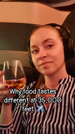 TRAVEL|CABIN CREW| AVIATION| QATAR on Instagram: "Why food tastes different at 35,000 feet? 🍽✈️ Ever noticed that airplane food feels… bland? It’s not just your imagination. At cruising altitude, cabin pressure and low humidity reduce your sense of taste and smell by up to 30%. Dry air dulls aromas, and since smell plays a huge role in flavor, food loses its punch. That’s why airlines: ➡️Add more salt and spices ➡️Serve tomato juice (it tastes surprisingly better in the air 🍅) ➡️Design meals s