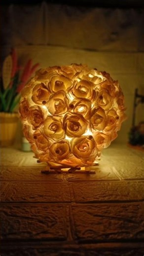 Diy tissue night lamp #craft #diy #art #decor #clay #handmade #shorts