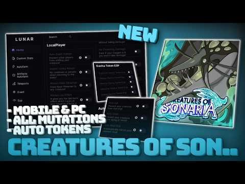*NEW* Creatures of Sonaria Script NO KEY - Auto Find Tokens, Kill Aura, Best Creatures & More...