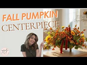 Fall Pumpkin & Sunflower Centerpiece I Elegant Autumn Table Decor Tutorial