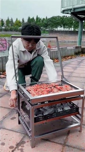 Automatic Rotisserie Chicken Grill Machine at Work