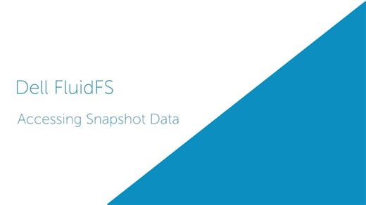 How to access Snapshot Data in FluidFS for Dell FS8600-FS8700