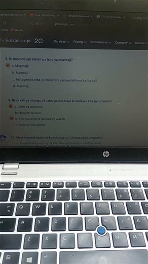 Gotranscript Swahili answers for 29th April 2025