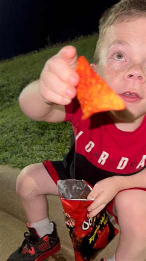 49K views · 969 reactions | From the vault: Flaming Hit Doritos taste test. These are still a favorite of mine today! #liljacobwalker #tastetester #snacks #spicy | Jacob Walker | Facebook