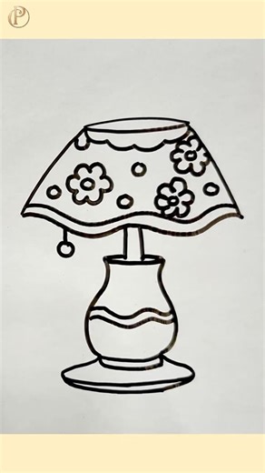 How to draw a Cute Lamp! 💡✨ #drawing #art #shorts