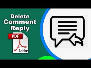 How to delete a comment reply in a pdf file (Edit PDF) using Adobe Acrobat Pro DC