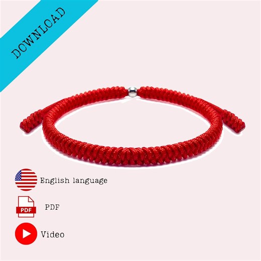 Buy PDF and Video Tutorial – How to Tie Red Lucky Bracelet – Instant Download Knotting Guide – DIY Protection String Bracelet Online in India - Etsy