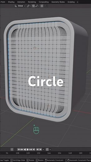 Let me show you the easiest way to make a circle in Blender #blendertips #blendertricks
