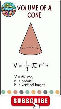 The Volume of the Cone Maths Formulas #trendingshorts #viralshorts