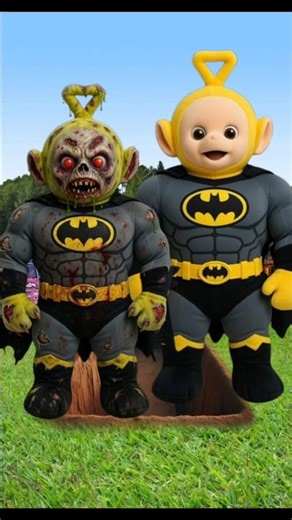 teletubbies cosplay melawan zombie nakal , orang kaya mati orang miskin mati #shorts